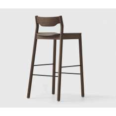 Resident Tangerine Stool with Back Umber