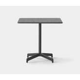 Resident Jiro Bistro Table - Black Base - Square Solid Oak Top - Black