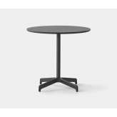 Resident Jiro Bistro Table - Black Base - Round Solid Oak Top - Black