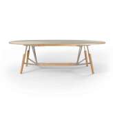 Quodes Stammtisch oval table, plywood tabletop