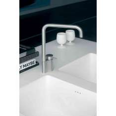Quadrodesign Kitchen Inox | Kitchen sink mixer Ottavo series with swivel spout.