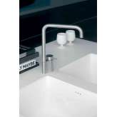 Quadrodesign Kitchen Inox | Kitchen sink mixer Ottavo series with swivel spout.