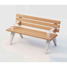 Punto Design Aria | Street Bench with Armrest and Backrest