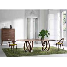 Porada Infinity due basi piano legno - ovale