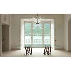 Porada Infinity due basi piano cristallo - rettangolare