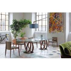 Porada Infinity due basi piano cristallo - ovale