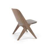 Poiat Lavitta Lounge Chair with Wool Upholstery - Dark Oak