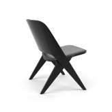 Poiat Lavitta Lounge Chair with Leather Upholstery – Black