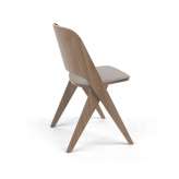 Poiat Lavitta Chair with Leather Upholstery – Dark Oak