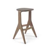 Poiat Lavitta Bar Stool 75 with Wool Upholstery - Dark Oak