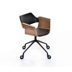 PlyDesign Flagship Armchair with swivel base and castors