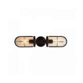 Original BTC Weatherproof Ship's Double Well Glass, Weathered Brass, Clear Glass