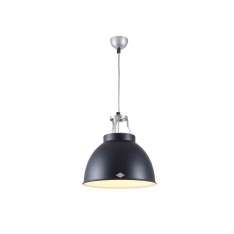 Original BTC Titan Size 1 Pendant Light, Black/White Interior
