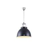 Original BTC Titan Size 1 Pendant Light, Black/White Interior