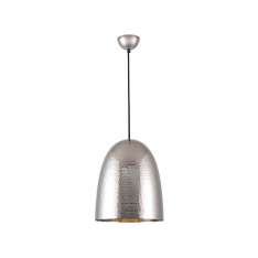 Original BTC Stanley Large Pendant Light, Hammered Nickel Plated