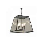 Original BTC Quad Pendant, XL and 4 L/holders, Weathered Brass, Closed Top