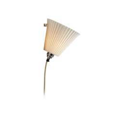 Original BTC Portable Large Pleated Wall Light, Sand and Taupe Braided Cable