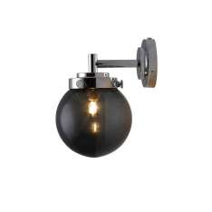 Original BTC Mini Globe Wall Light, Anthracite with Chrome