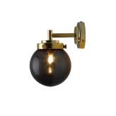 Original BTC Mini Globe Wall Light, Anthracite with Brass