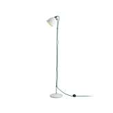 Original BTC Hector Bibendum Floor Light, White, Turquoise Braided Cable