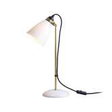 Original BTC Hector 30 Table Light, Satin Brass with Black Braided Cable