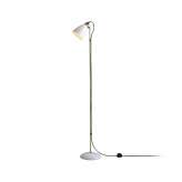 Original BTC Hector 30 Floor Light, Satin Brass with Black Braided Cable
