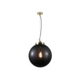 Original BTC Globe Large, Anthracite and brass with black braided cable