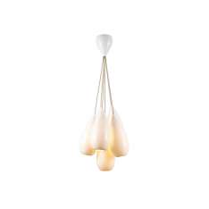 Original BTC Drop Zero Grouping of Six Pendant Light, White Gloss