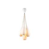 Original BTC Drop Zero Grouping of Six Pendant Light, White Gloss