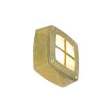 Original BTC 8140 Wall Light Square, Cross Guard, Brass