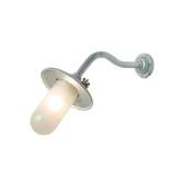 Original BTC 7685 Exterior Bracket Light, Ref, Canted, Round, Galvanised, Frosted Glass