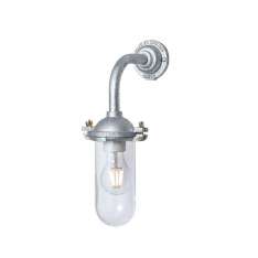 Original BTC 7684 Exterior Bracket Light, No Ref, Right Angle, Round, Galvanised, Clear Glass