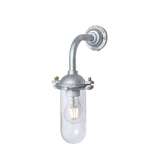 Original BTC 7684 Exterior Bracket Light, No Ref, Right Angle, Round, Galvanised, Clear Glass