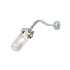 Original BTC 7684 Exterior Bracket Light, No Ref, Canted, Round, Galvanised, Clear Glass