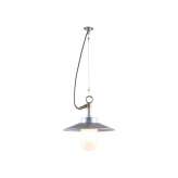 Original BTC 7680 Well Glass Pendant With Visor, Galvanised, Frosted Glass, IP44