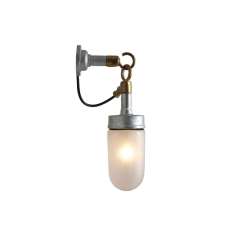 Original BTC 7679 Well Glass Wall Light, Galvanised, Frosted Glass