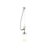 Original BTC 7679 Well Glass Pendant, Galvanised, Frosted Glass