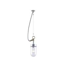 Original BTC 7679 Well Glass Pendant, Galvanised, Clear Glass