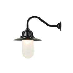 Original BTC 7675 Dockside Wall, With Reflector, Black, Frosted Glass