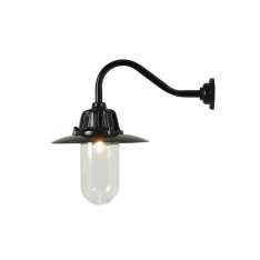 Original BTC 7675 Dockside Wall, With Reflector, Black, Clear Glass