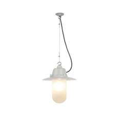 Original BTC 7675 Dockside Pendant, With Reflector, Putty Grey, Frosted Glass