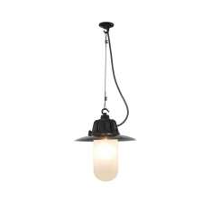 Original BTC 7675 Dockside Pendant, With Reflector, Black, Frosted Glass