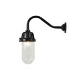 Original BTC 7674 Dockside Wall Light, No Reflector, Black, Clear Glass