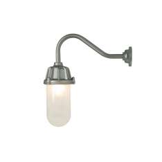 Original BTC 7674 Dockside Wall Light, No Reflector, Anodised Aluminium, Frosted Glass
