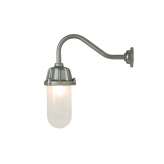 Original BTC 7674 Dockside Wall Light, No Reflector, Anodised Aluminium, Frosted Glass