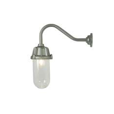 Original BTC 7674 Dockside Wall Light, No Reflector, Anodised Aluminium, Clear Glass