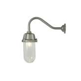 Original BTC 7674 Dockside Wall Light, No Reflector, Anodised Aluminium, Clear Glass