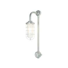 Original BTC 7673 Bracket Light with Switch, Galvanised, 60W, Clear Glass