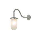 Original BTC 7672 Bracket Light, 100W, Round, Swan Neck, Galvanised, Frosted Glass