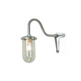 Original BTC 7672 Bracket Light, 100W, Corner, Swan Neck, Galvanised, Clear Glass